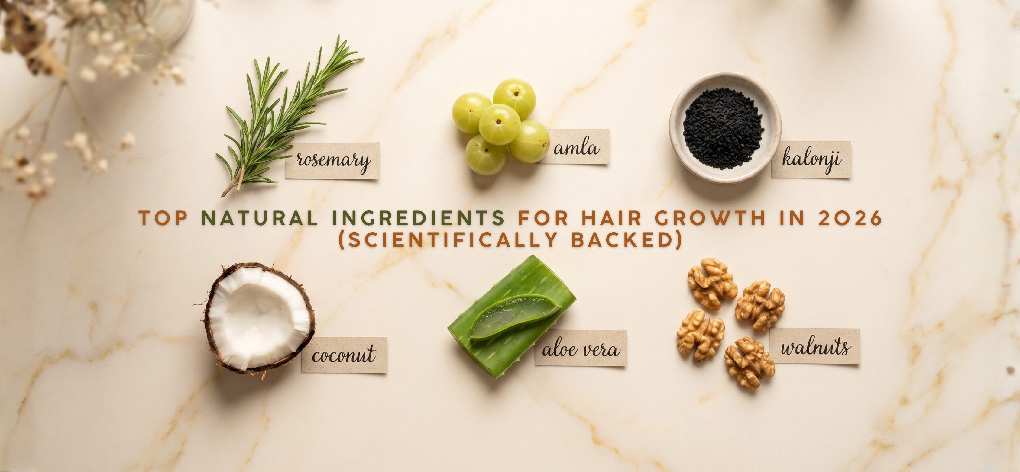 Top Natural Ingredients for Hair Growth in 2026 (Scientifically Backed)