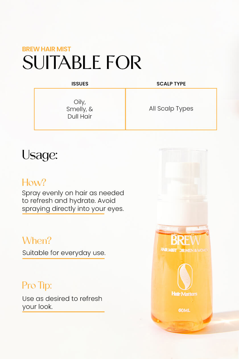 Brew Hair Mist – Stay Fresh & Confident All Day