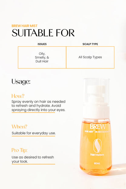 Brew Hair Mist – Stay Fresh & Confident All Day