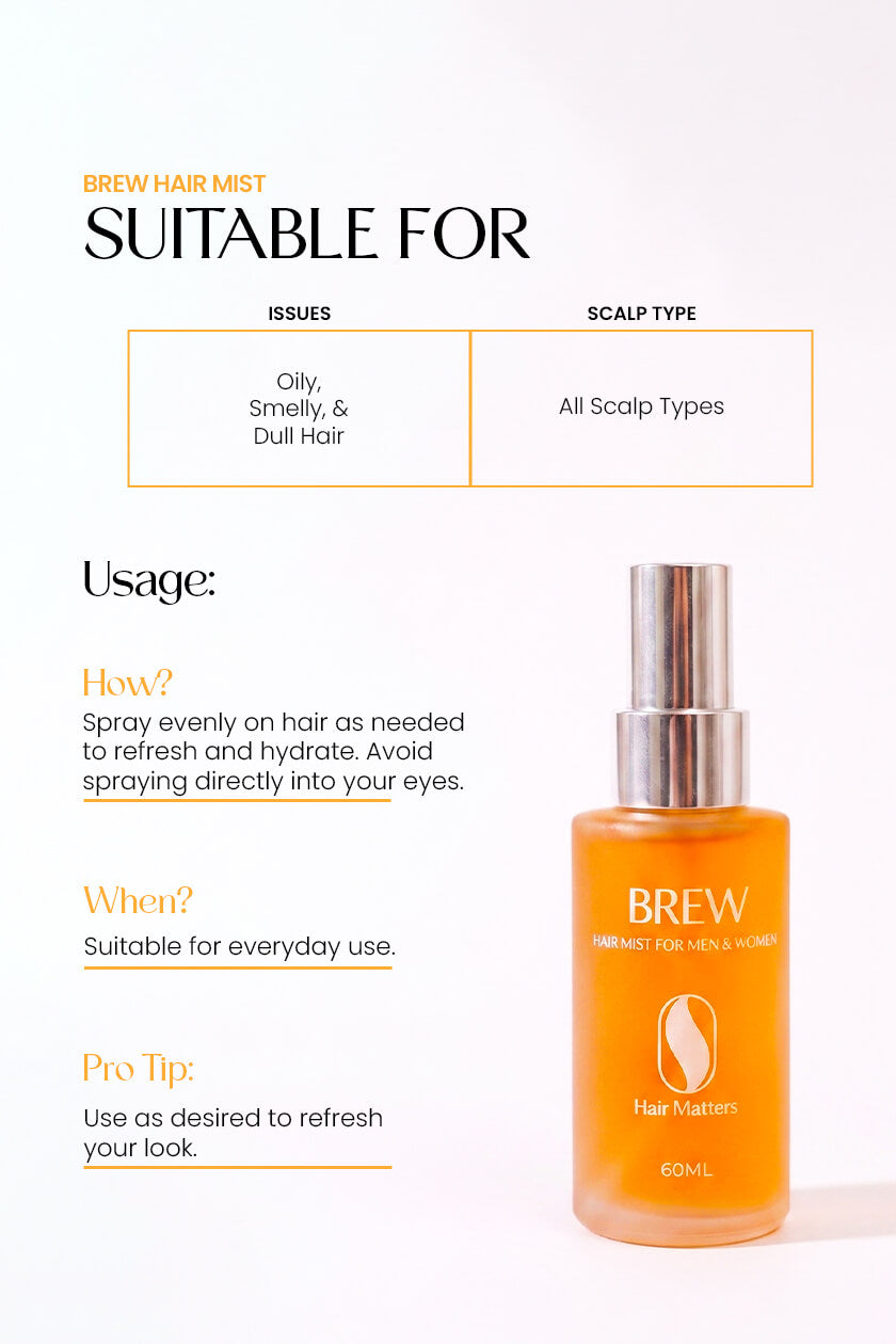 Brew Fresh Hair Mist for All Day Confidence