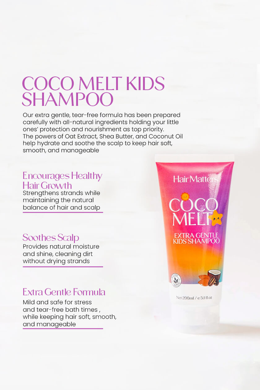 Coco Melt Kids Shampoo for Gentle Hair Care with Coconut