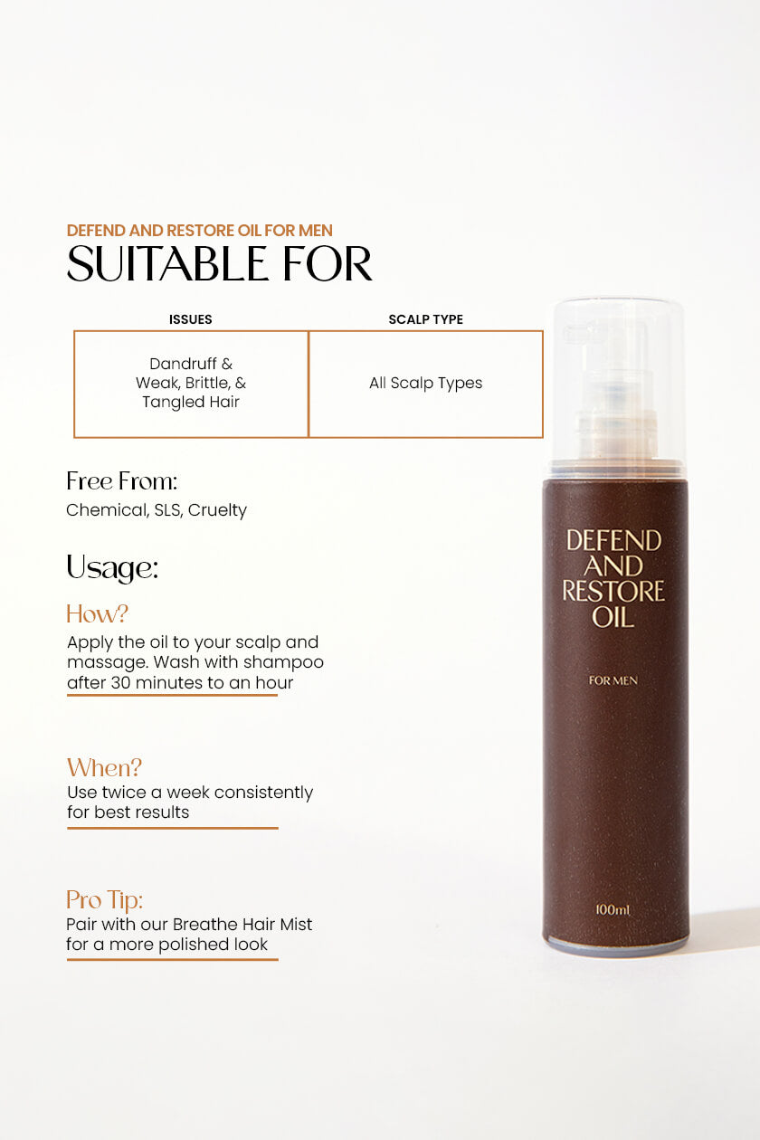 Defend & Restore Oil for Men Strong Healthy Scalp