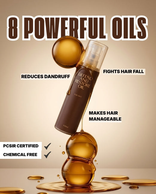 Defend & Restore Oil for Men Strong Healthy Scalp Hair-Matters