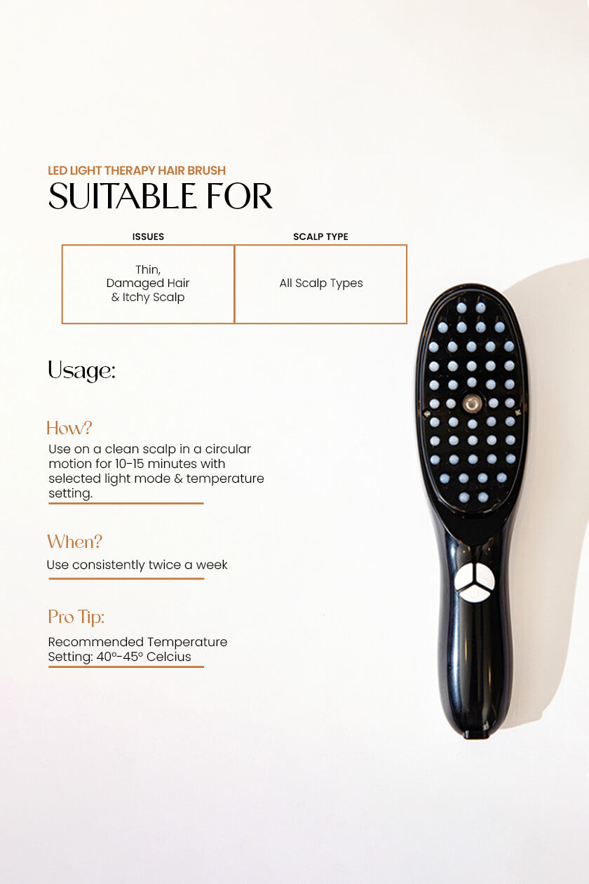 LED Light Therapy Hair Brush for Hair Care