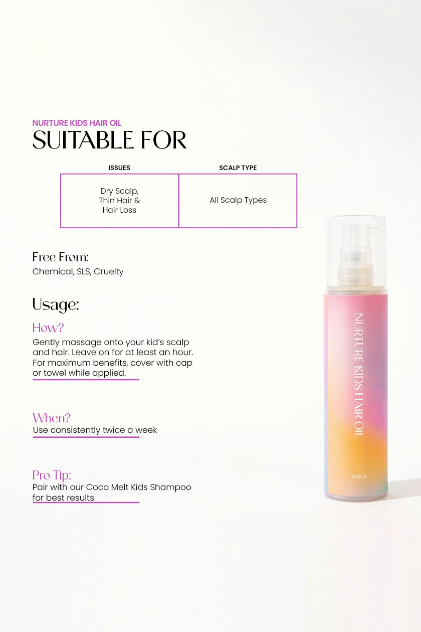 Nurture Kids Hair Oil for Soft Strong Hair Care