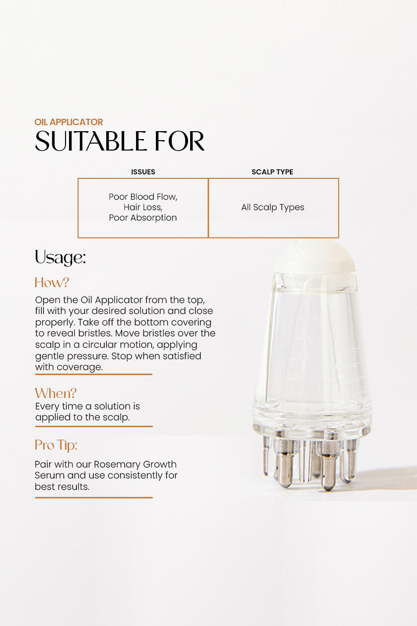 Oil Applicator for Mess Free Hair Oil Use