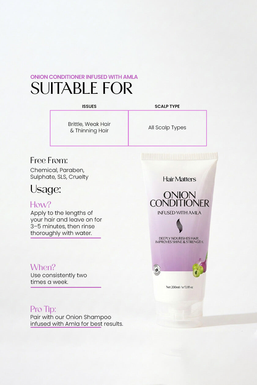 Onion Conditioner Infused with Amla for Soft Hair