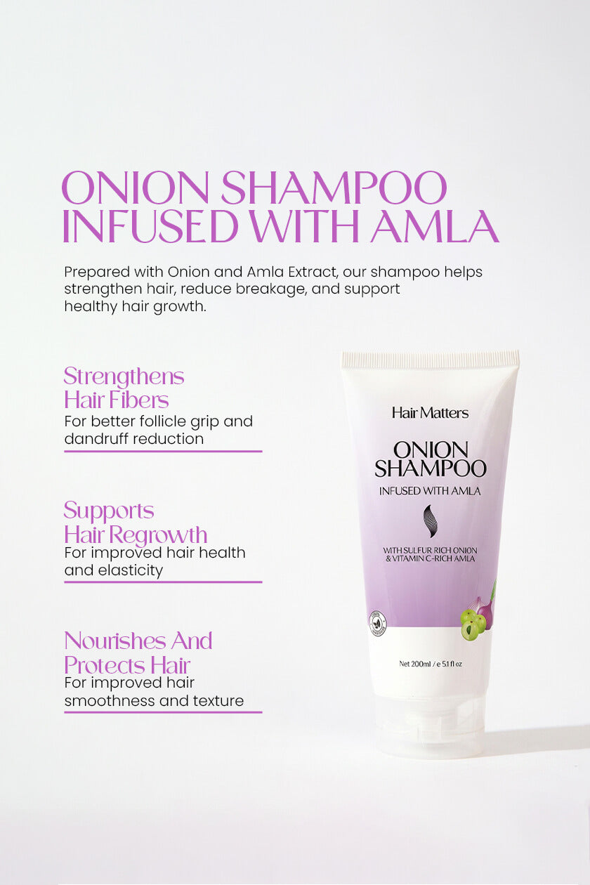 Onion Shampoo Infused with Amla for Hair Strength