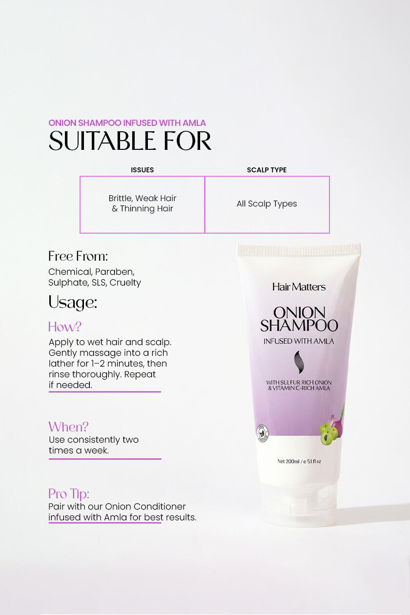 Onion Shampoo Infused with Amla for Hair Strength