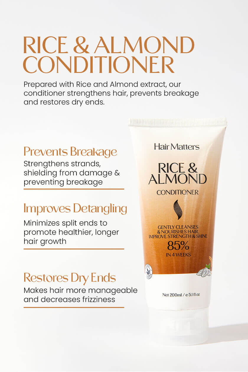 Rice & Almond Conditioner – Deep Moisture for Dry Hair