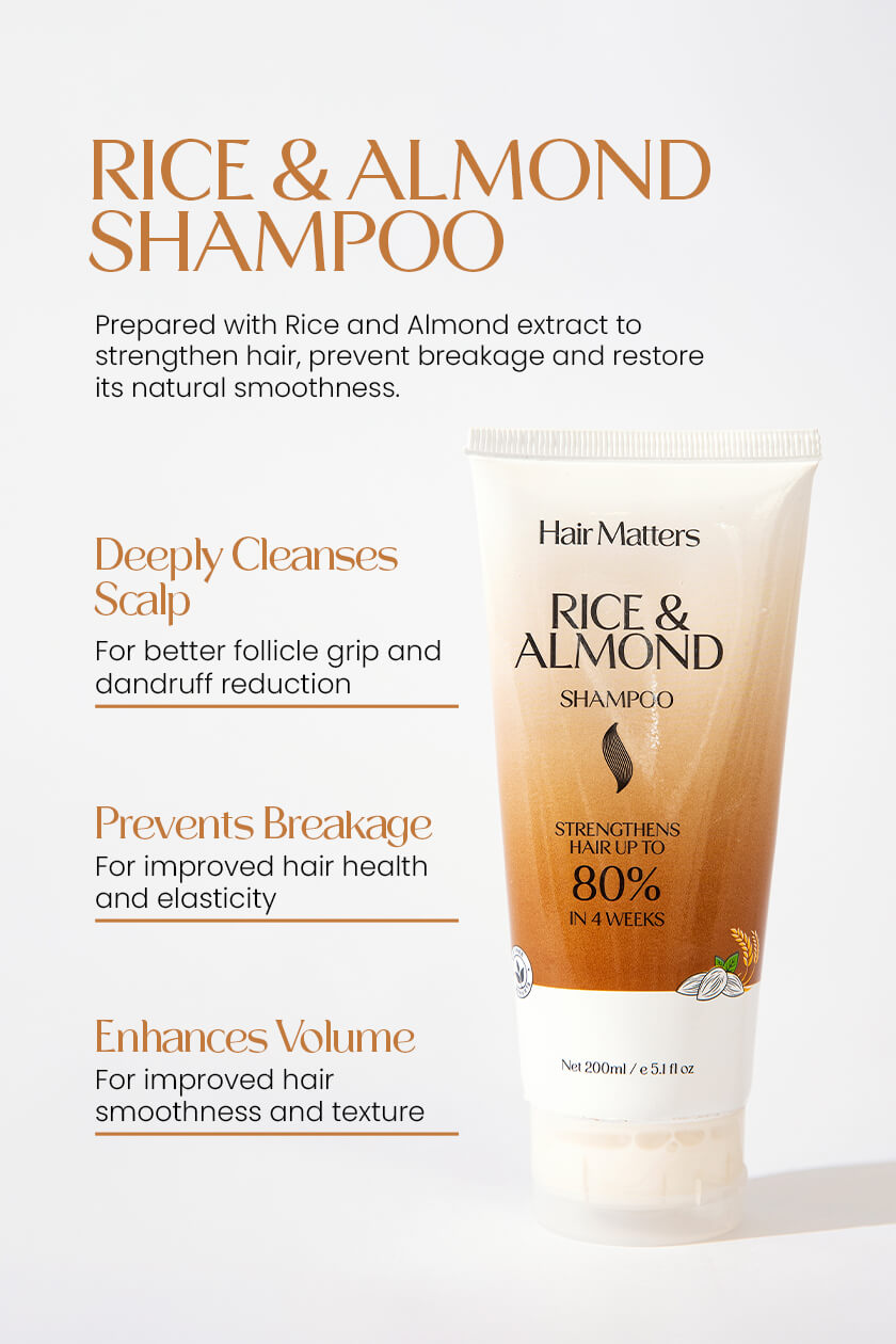Rice & Almond Shampoo  For Stronger & Healthier Hair Secondary image